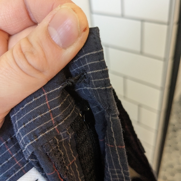 Patagonia Men's Seersucker Navy Blue Red Plaid Shorts Organic Cotton - Picture 6 of 7